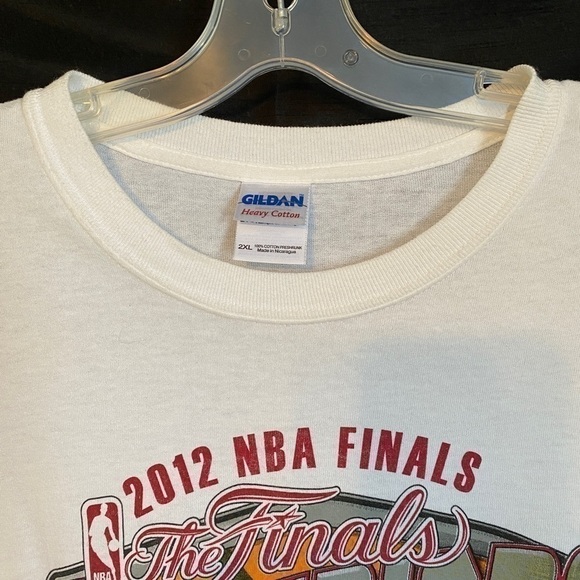 NWOT 2012  NBA Finals White Miami Heat Finals Champion T Shirt Adult 2XLG - Picture 3 of 9